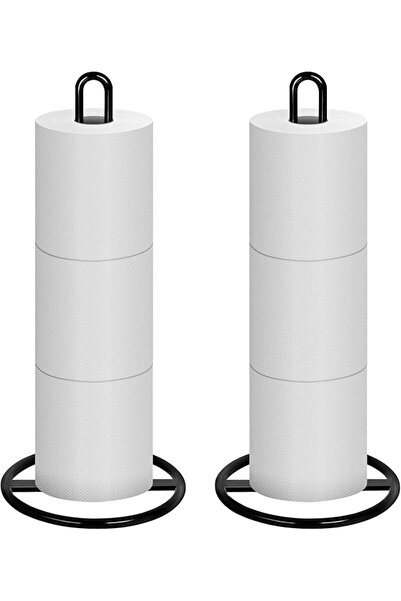 The Bros 2 Pack Modern Bathroom Storage Stands, Steel Wire Freestanding Toile...