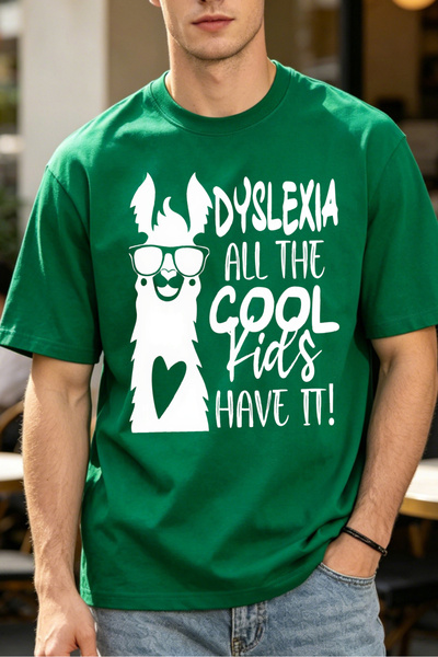 Fleck تي شيرتات كاجوال للرجال من Dyslexia All The Cool Kids Have It تي شيرتات...