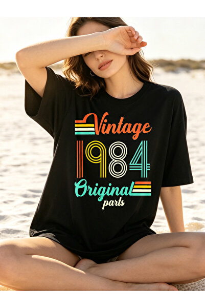 Fleck Retro Style T Shirts For Men Vintage 1984 Original Parts Personalized S...