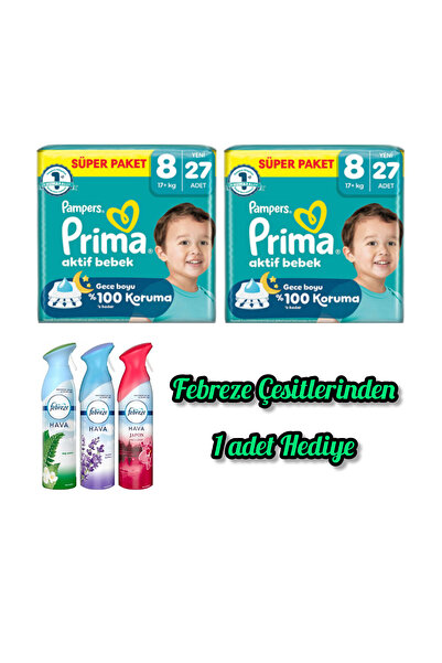 Prima Aktif Bebek 8 Numara 27x2 = 54 Adet