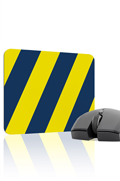 mousepad bastir Yellow Navy Blue 22X18 Fan Gaming Player Mouse Pad Non-Slip B...