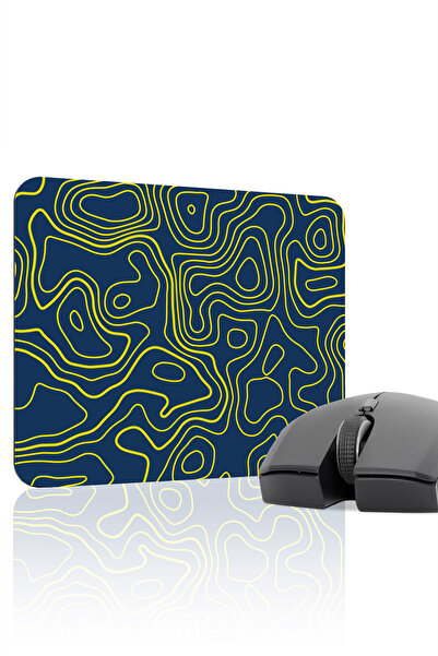 mousepad bastir Κίτρινο Navy Blue 22X18 Fan Gaming Mouse Pad Αντιολισθητική β...