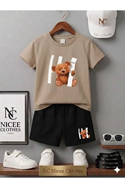 NC Nicee Clothes LETNJA DEČJA MAJICA I KRATKE PANTALONE UNISEKS (S TISKOM MED...