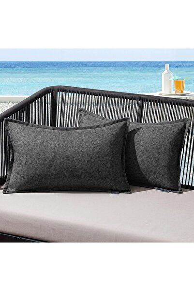 MIULEE Garden Cushions Waterproof Linen Look Decorative Outdoor Cushion Cover...