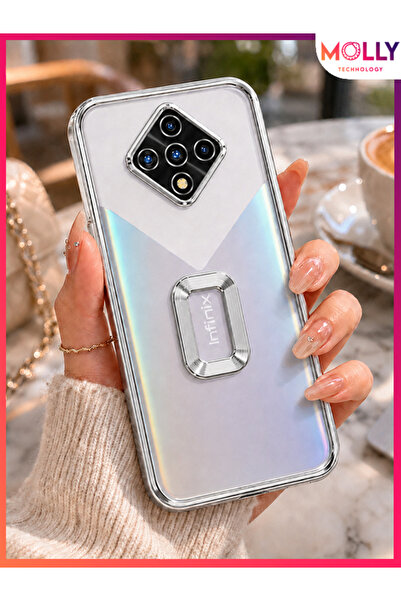 Molly İNFİNİX ZERO 8 İçin Kenarları Metalik Gümüş Lens Koruyuculu Lou Lazer Ş...