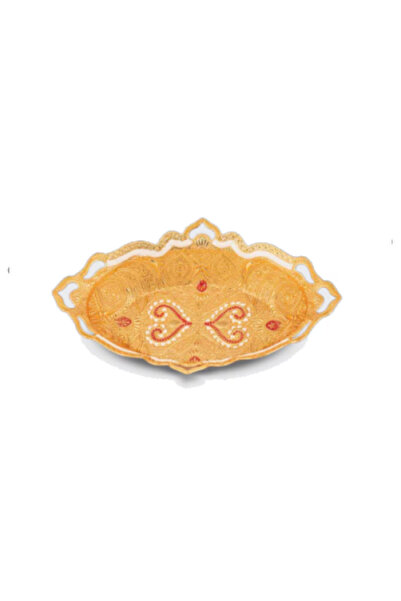 Osena Platou decorativ pentru servire, Metalic, Deco Art, 20 x 13 cm, Auriu