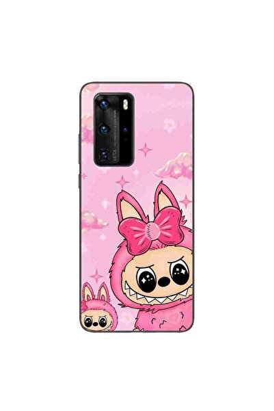 OEM Husa compatibila cu Huawei P40 Pro Silicon Gel Tpu Model Labubu Pink Fantasy