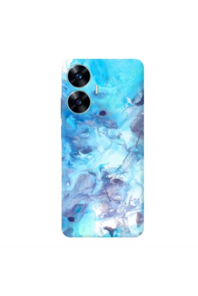 Other Realme C55 Marble Clouds Transparent Silicone TPU Θήκη