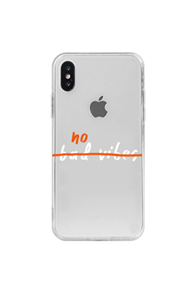 Other Apple iPhone Xs No bad vibes 2 Transparent Silicone TPU Θήκη