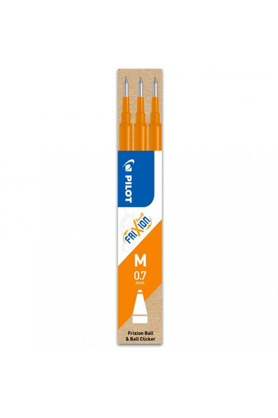 Pilot Rezervă 0.7mm Portocaliu Set de 3 FRIXION