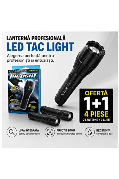 OEM Професионална LED фенерна лампа Tac Light с лупа и зуум