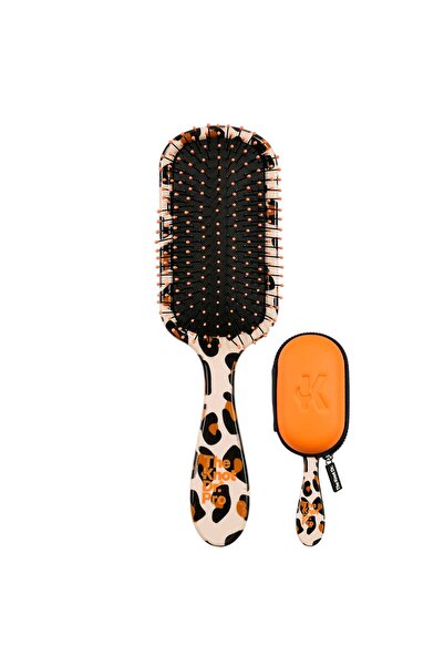 The Knot Dr. Profesionální štětec Leopard s oranžovým pouzdrem