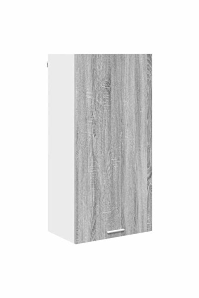 vidaxl Wall cabinet with door Sonoma Grey and White 50 x 31 x 100 cm