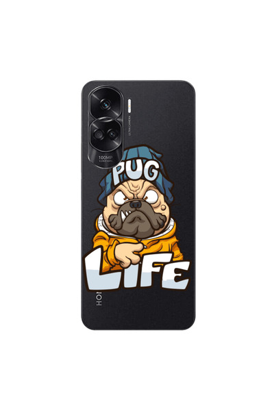 Other Honor 90 Lite 5G Pug Life 2 Transparent Silicone TPU Θήκη