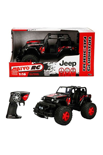 Sunman 1:16 USB Şarjlı Uzaktan Kumandalı Jeep - Siyah Jeep Wrangler Rubicon