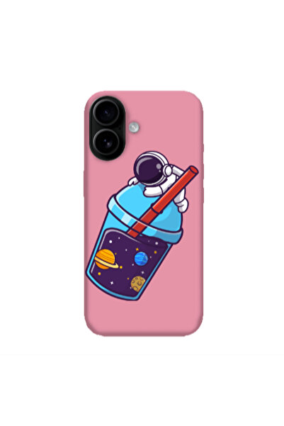 Other Apple Iphone 16 plus Longing in space Pink Colored Silicone TPU Θήκη