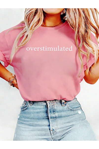 mercoledi Women's Mix Printed Crew Neck Regular Fit Oversized T-Shirt