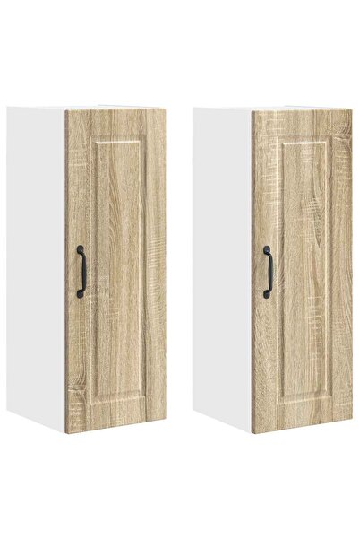 vidaxl Dulap de bucătărie cu raft 2 pcs Stejar Sonoma 30 x 31 x 80 cm