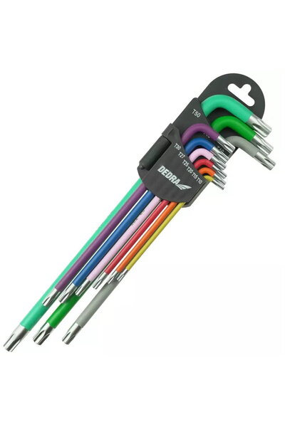 DEDRA EXIM Chei torx extra lungi T10-T50 set 9buc., S2