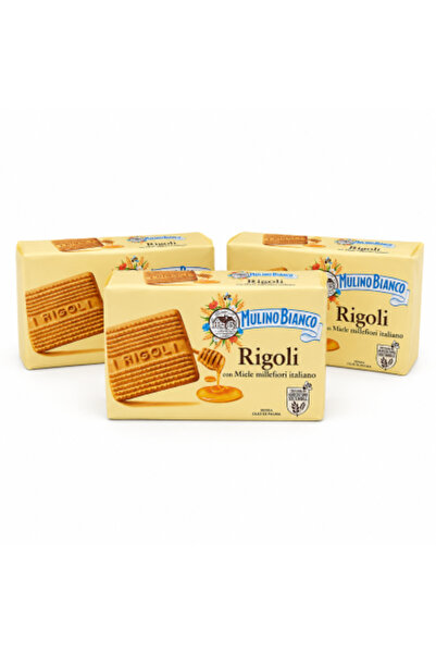 Mulino Bianco Set 3 x Biscuiți Rigoli cu miere italiană Millefiori, 400 g/pac...