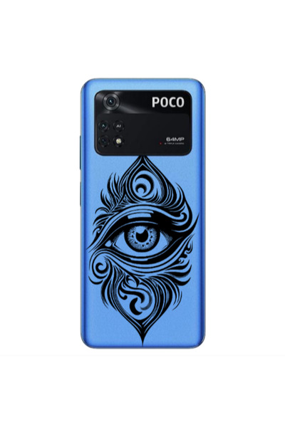 Other Xiaomi Poco M4 Pro 4G Eye patterned drawing Transparent Silicone TPU Θήκη