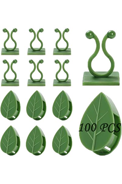 Arabest 100-Piece Plant Climbing Wall Clips,Self-Adhesive Leaf Shaped Vine Fi...