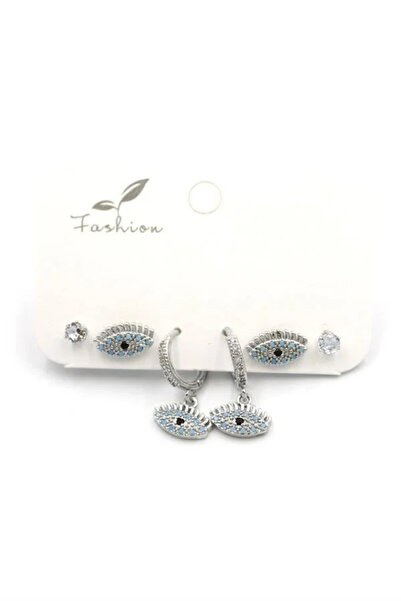 Marsilyan Nvdn- Ieg - Multiple Eye Earrings - Silver Iegrs-Nvdn1
