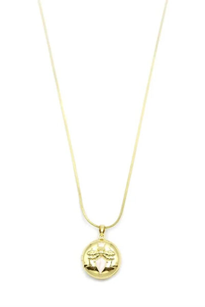 Marsilyan Nvdn- Ieg - Queen Bee Necklace - White Iegrs-Nvdn1