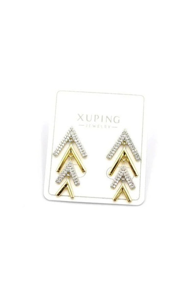 Marsilyan Nvdn- Ieg - Stone Arrow Earrings - Gold Iegrs-Nvdn1