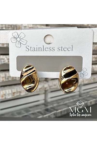 Marsilyan Nvdn- Ieg - Stoneless Gold Plated Earrings Iegrs-Nvdn1
