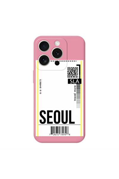 Other Apple iPhone 15 Pro Max Seoul Travel More Pink Colored Silicone TPU Θήκη