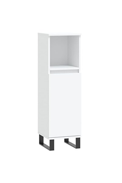 vidaxl Bathroom cabinet, white, 30x30x100 cm, processed wood