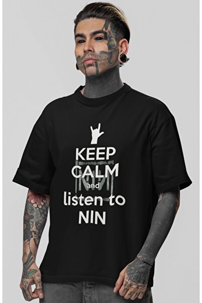 SEVBANO Nin Rock Metal Music Band Printed Unisex Oversize T-Shirt
