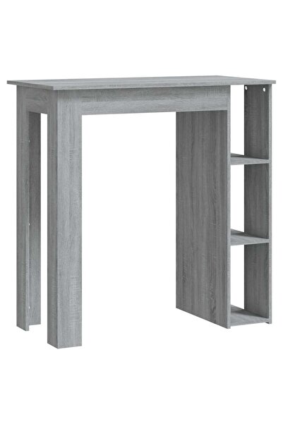 vidaxl Masă de bar cu raft, stejar Sonoma gri, 102x50x103,5 cm, PAL