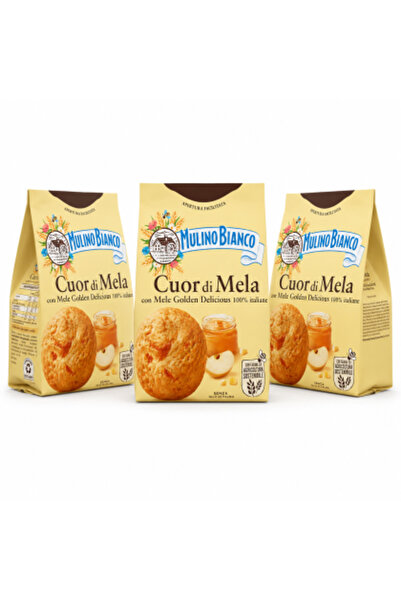 Mulino Bianco Set 3 x Cuor di Mela Biscuits, 300 g/pack, with 100% Italian Go...