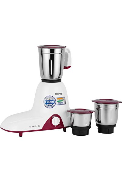 Geepas 650W 3-in-1 Mixer Grinder with Stainless Steel Jars, Pista Green - GSB...