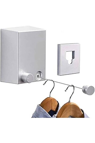 DLC Retractable Clothesline Wall Mounted Indoor and Outdoor Clothes Dryer Lin...