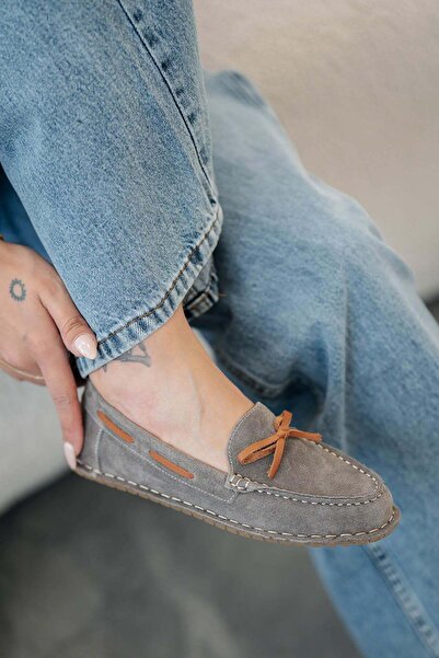 Parponi Alfa women's genuine suede loafer shoes with rhinestone detail
