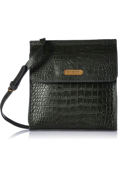 Generic Crossbody bag for women by Il Lukada by Hidesign (dark green)