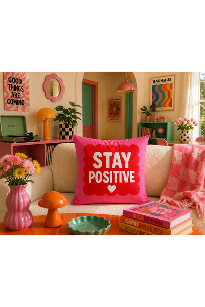 Piloji Modern Decorative Throw Pillow 43X43 cm – Colorful Pop Art Home Textil...