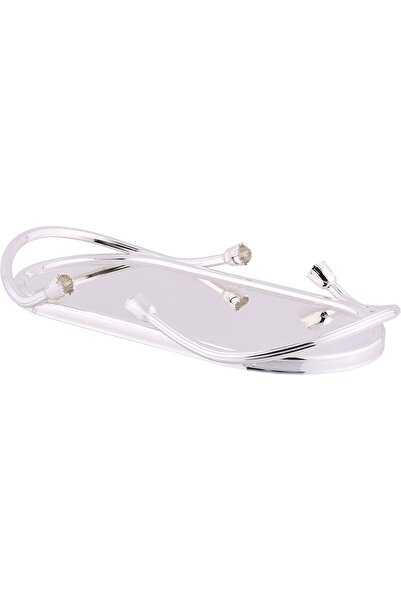 Generic Metal tray with handle and legs (size: small 30 x 13.6 cm) Color: Sil...