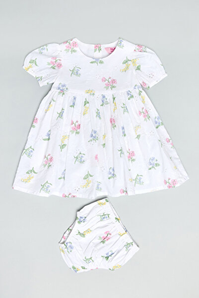R&B Printed Fit & Flare Dress with Bloomers