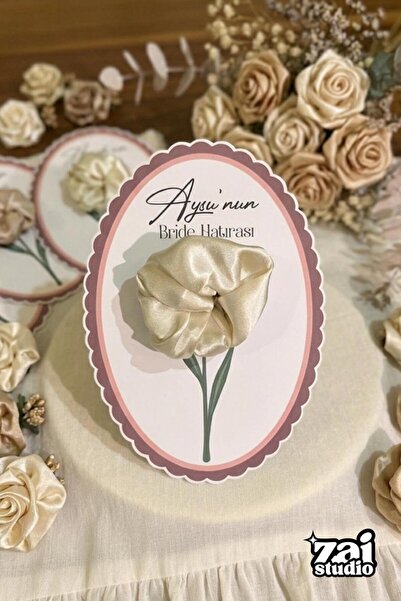 ZaiStudio Kına, Bride To Be, Doğum Günü Hediyelik Kartlı Saten Toka I 5 Adet