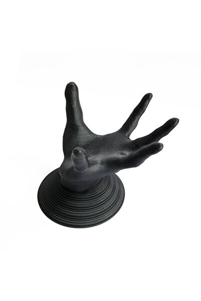 OEM Suport pentru mingi, baschet, fotbal, rugby, volei, handbal, Negru, Marime 13 cm