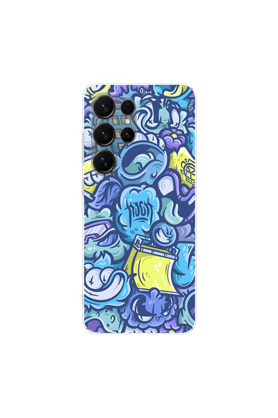PPKin Samsung Galaxy S25 Ultra Compatible Graffiti 9 Design Transparent Case