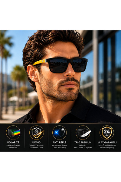 EXELİNE Col 142 New Premium Series Polarized Men's Sunglasses-Polarized-Uv400...