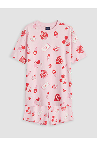 LC Waikiki Set de pijamale scurte imprimate pentru fete