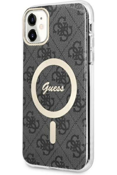 Guess MagSafe Πίσω Κάλυμμα Πλαστικό / Σιλικόνης Μαύρο (iPhone 11) Κωδικός: GU...