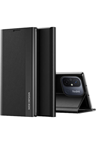 Hurtel Sleep Book Συνθετικό Δέρμα Μαύρο (Redmi Note 12 Pro+)