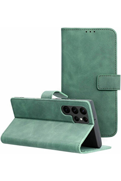 Forcell Θήκη Συνθετικό Δέρμα Πράσινο (Galaxy S22 Ultra) Κωδικός: 246061